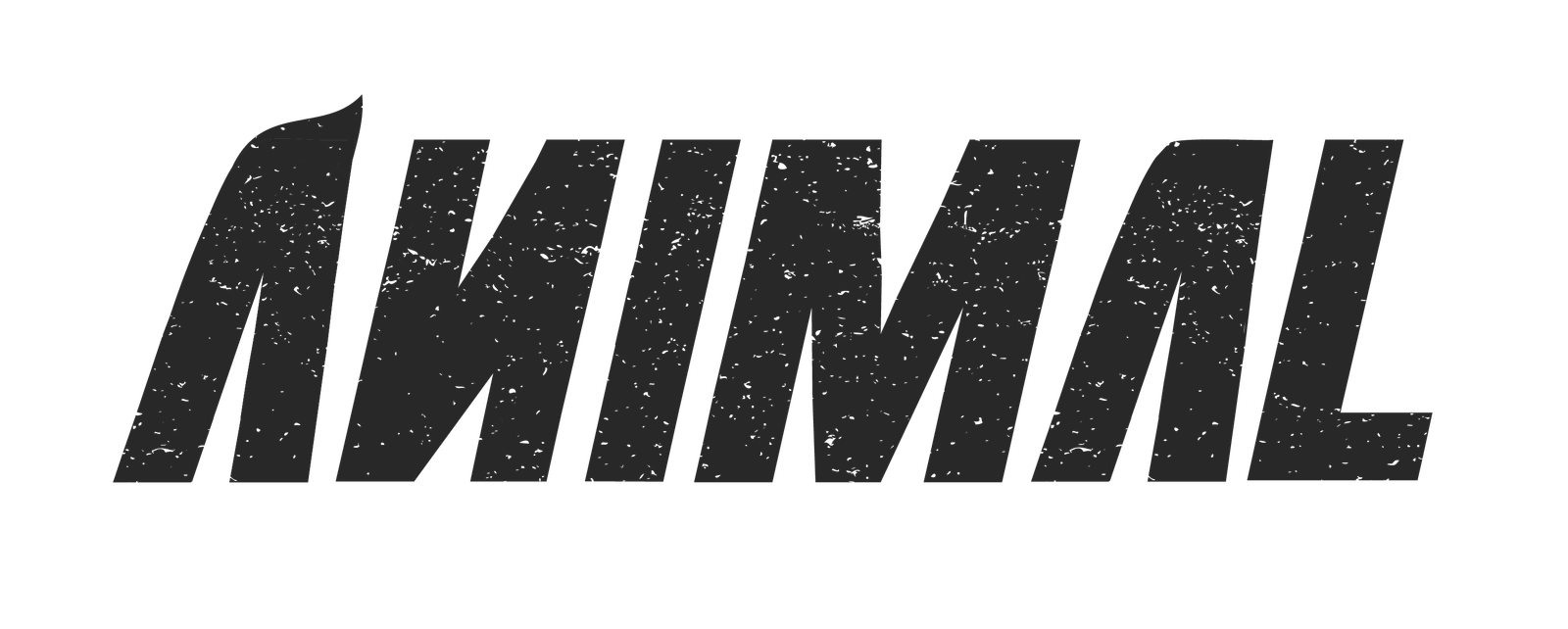 Letras ANIMAL negro sobre blanco Logo Animal